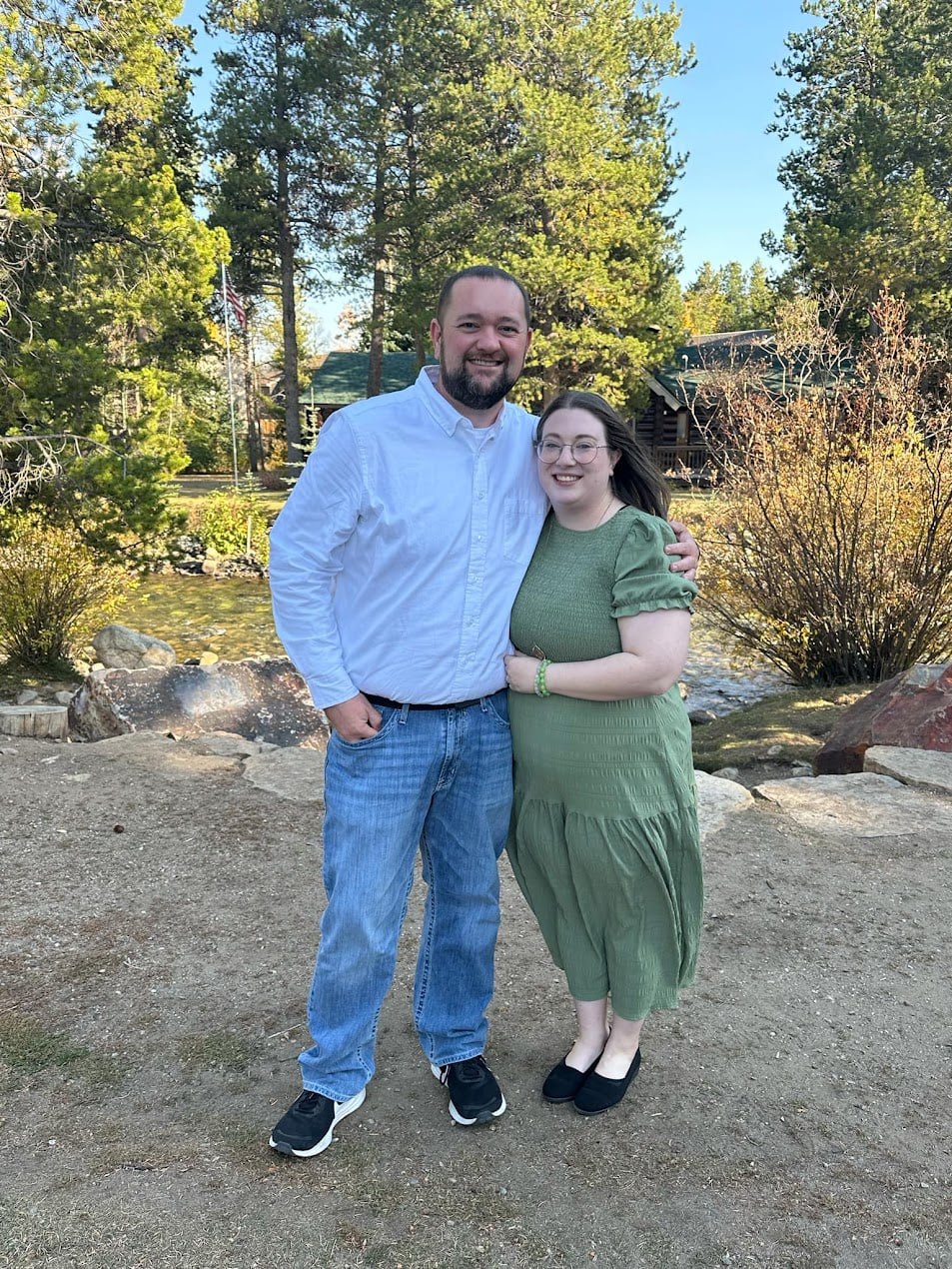 Matthew and Kellie standing together outdoors